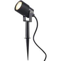 Loops Outdoor IP65 Ground Spike Spotlight - Dimmable 5W GU10 LED - Frosted Glass in Clear