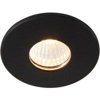 Loops Mini Recessed Downlight Fixture - 4W Warm White COB LED Driver - Matt Black