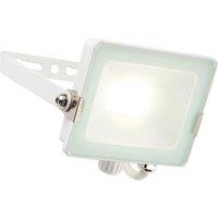 Loops Outdoor IP65 Waterproof Floodlight - 20W Cool White LED - Matt White Aluminium