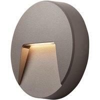 Loops Round Outdoor IP65 Pathway Guide Light - Indirect CCT LED - Grey ABS Plastic