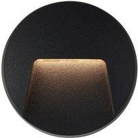 Loops Round Outdoor IP65 Pathway Guide Light - Indirect CCT LED - Black ABS Plastic