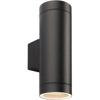 Loops Up & Down Twin Outdoor IP44 Wall Light - 2 x 7W GU10 LED - Textured Black