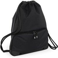 Bagbase Athleisure Water Resistant Drawstring Sports Gymsac Bag in Jet Black