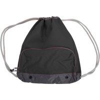 Bagbase Athleisure Water Resistant Drawstring Sports Gymsac Bag in True Black