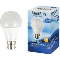 ValueLights B22 Pack of 8 10W Standard Warm White LED Bulbs