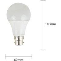 ValueLights B22 Pack of 8 10W Standard Cool White LED Bulbs
