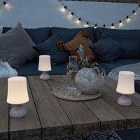 ValueLights Colmar 3 Pack Pink Table Lamp Touch On/Off Dimmable
