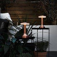 ValueLights Pair of Talence Copper LED Touch Table Lamp