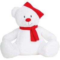Mumbles Zippie Christmas Teddy Bear in White