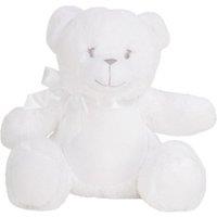 Mumbles Printme Mini Teddy Bear Plush Toy in White | Size: Medium