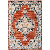 Kukoon Terracotta Orange Traditional Medalion Living Area Rug | Size: 80 cm x 150 cm