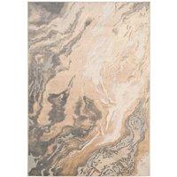 Kukoon Neutral Silver Beige Metallic Marble Lustre Sheen Rug | Size: 80 cm x 150 cm