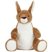 Mumbles Zippie Kangaroo Plush Toy in Dark Brown