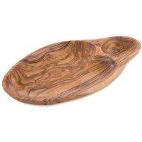 Verano Spanish Ceramics Olive Wood Natural Grained Rustic Chips Plate (Diam) 29cm