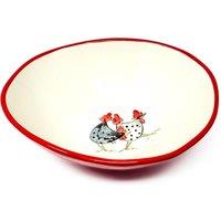 Verano Spanish Ceramics Farmhouse Hand Painted Ceramic Kitchen Dining Large Curvy Wonky Bowl (Diam) 22-25cm