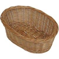 Red Hamper Wicker Oval Tray in Brown