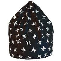Bean Lazy Cotton Black Pirate Skull & Cross Bones Bean Bag Child Size | Size: Small