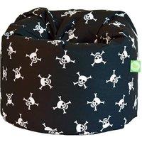 Bean Lazy Cotton Black Pirate Skull & Cross Bones Bean Bag Large Size