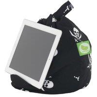 Bean Lazy Skull & Cross Bones iPad, eReader & Book Mini Bean Bag in Black