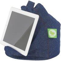 Bean Lazy Denim iPad, eReader & Book Mini Bean Bag in Dark Blue