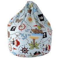 Bean Lazy Cotton Blue Pirate Island Bean Bag Child Size in Light Blue | Size: Small