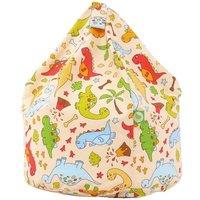 Bean Lazy Cotton Dinosaur Bean Bag Large Size in Medium Beige