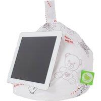 Bean Lazy Teddy Bear iPad, eReader & Book Mini Bean Bag in White