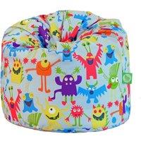 Bean Lazy Cotton Grey Monsters Bean Bag Large Size in Light Grey