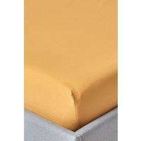 Homescapes Egyptian Cotton Deep Fitted Sheet 18 inch 200 Thread Count in Mustard | Size: Single Fitted