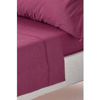Homescapes Egyptian Cotton Flat Sheet 200 Thread Count in Plum | Size: Single Flat