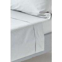 Homescapes Egyptian Cotton Flat Sheet 200 Thread Count in Silver | Size: Single Flat