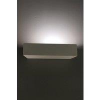 Harper Living Ceramic Rectangle Wall Light White Paintable Uplighter G9 (NO BULB)