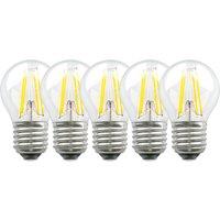 Harper Living 4.5 Watts E27 LED Bulb Clear Golf Ball Warm White Dimmable, Pack of 5
