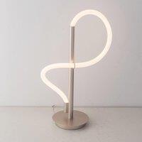 Harper Living LED Table Lamp with on & Off-switch Flexible Adjustable Polycarbonate Light Matt Nickel in Silver