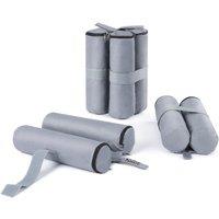 LIVIVO Gazebo Weights Sand Bags Set of 4 for Gazebo Legs Water Resistant Heavy Duty Grey with Velcro Straps in Light Grey