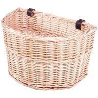 Red Hamper Wicker Willow Cycle Basket in Brown