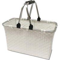 Arpan Laundry Basket Large White Toy Storage Shopping Hamper Aluminium Frame