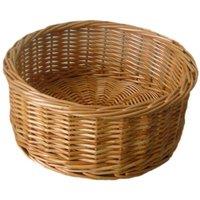 Red Hamper Wicker Round Straight Sided Tray in Brown
