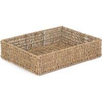 Red Hamper Seagrass Rectangular Seagrass Tray in Natural