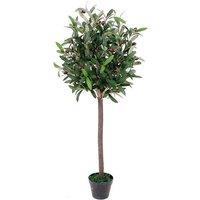 Leaf 90cm Artificial Olive Bay Style Topiary Fruit Tree in Green