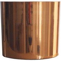 Leaf Metal Planter Plant Pot with Polished Copper Finish 20 x 18cm | Size: 20 x 18 cm