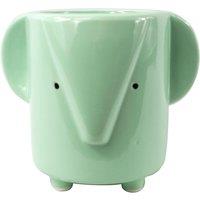 Leaf 13cm Ceramic Blue Elephant Planter