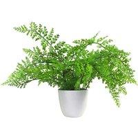 Leaf Artificial Fern Plant Pot Royal Fern 30cm UK Plants in Green
