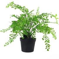 Leaf Artificial Fern Plant Pot Maidenhair Fern 35cm UK Plant in Green