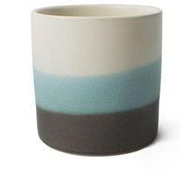 Leaf 12cm Blue Sand Stripe Ceramic Planter