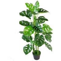 Leaf 100cm realistic Artificial Monstera Cheese Plant in Green