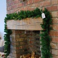 Samuel Alexander 270cm (9ft) x 25cm Plain Green Christmas Garland Decoration | Size: 270 cm (9ft) x 25 cm