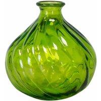 Verano Spanish Ceramics Glass Ola Home Dcor Small Round Vase (H) 17cm in Lime
