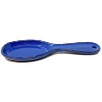 Verano Spanish Ceramics Selena Glazed Hand Dipped Kitchen Dining Utensil Spoon Rest (L) 27cm in Blue