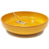 Verano Spanish Ceramics Selena Glazed Hand Dipped Kitchen Dining Large Bowl (Diam) 27cm in Orange